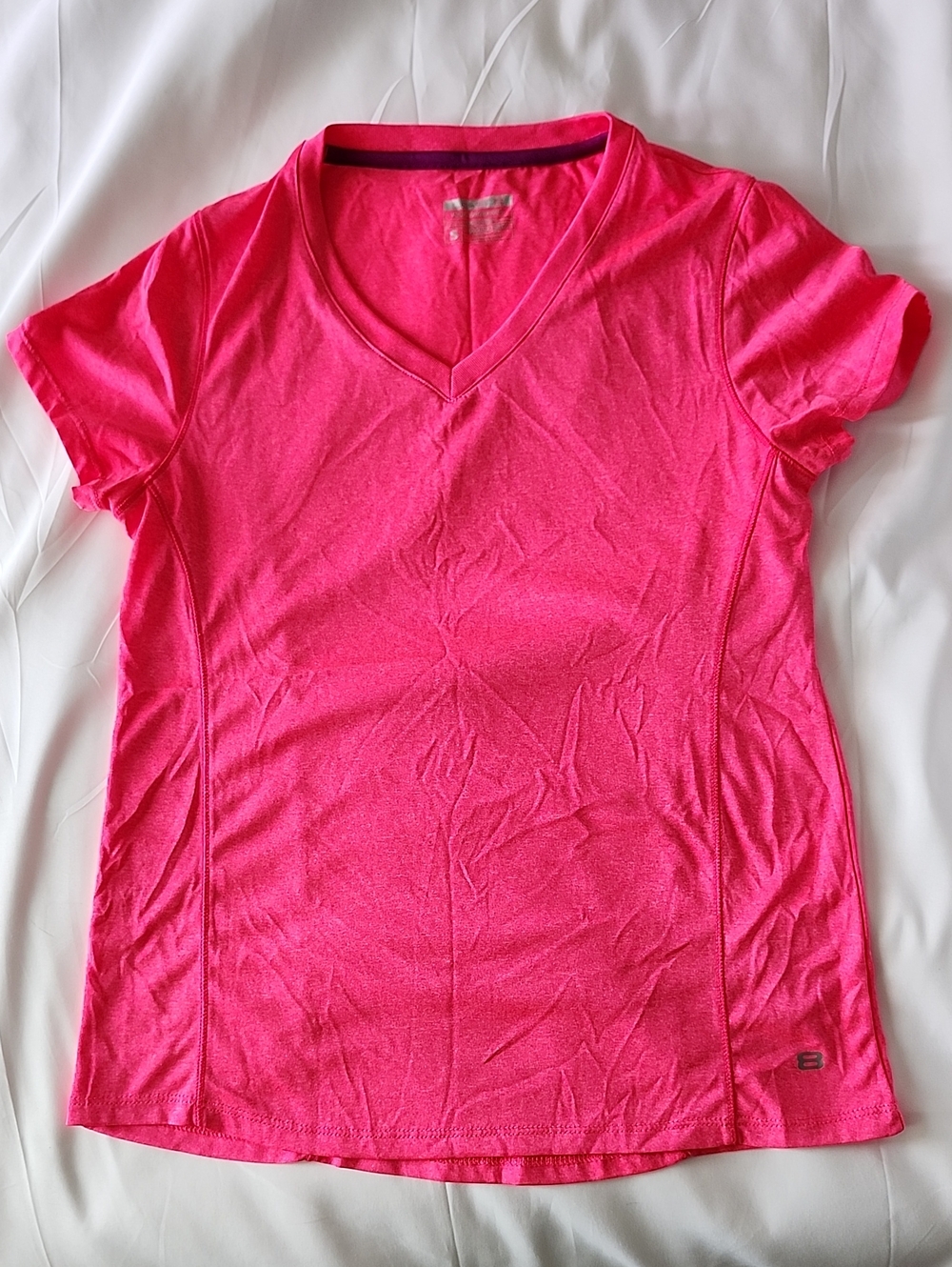 Layer 8 Hot Pink V-Neck Short Sleeve Tee